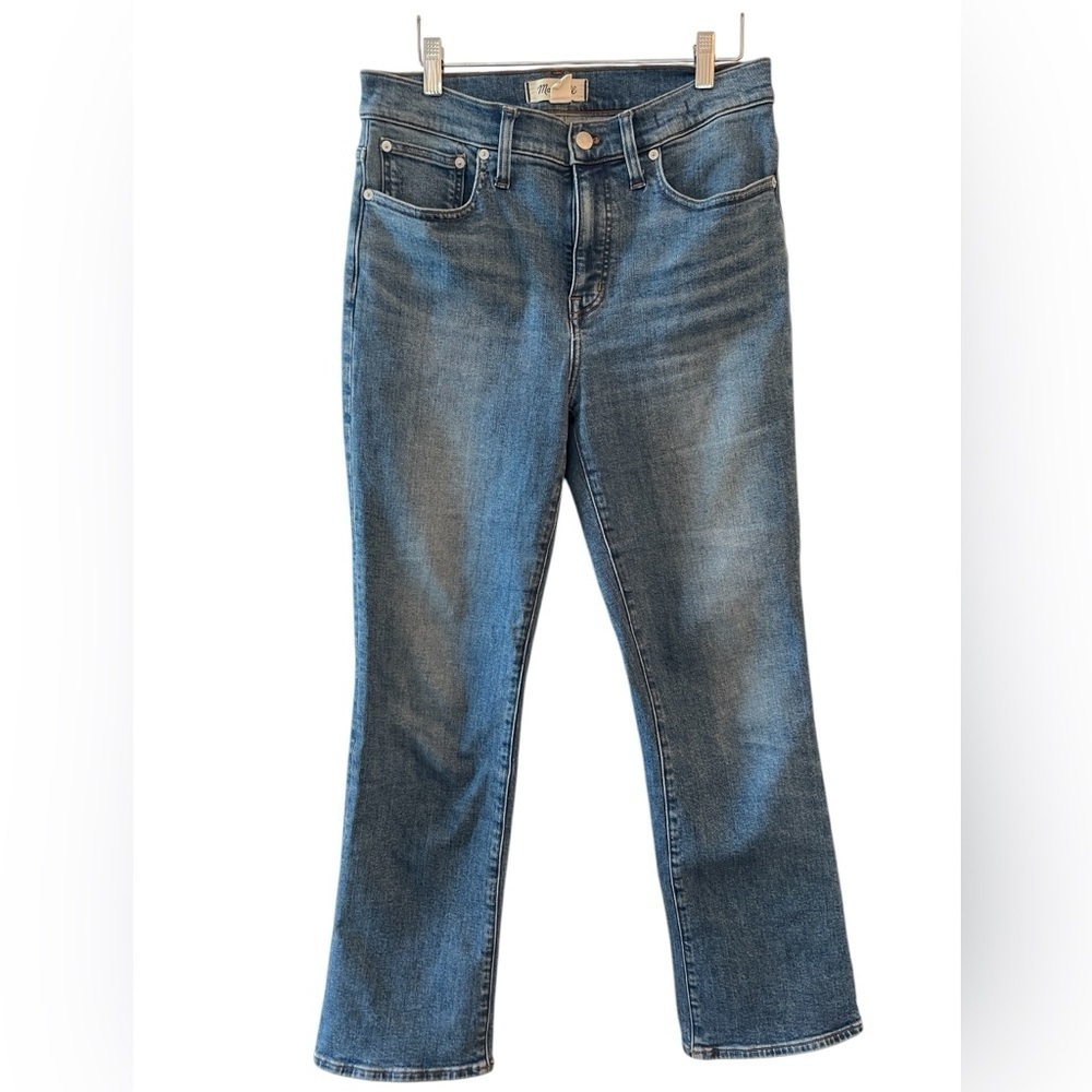 Madewell Tall Kick-Out High Rise Jeans 28T Medium Wash Fit Flare Stretch Denim